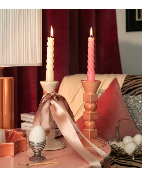 Anna pink candlestick small size Anna pink candlestick small size