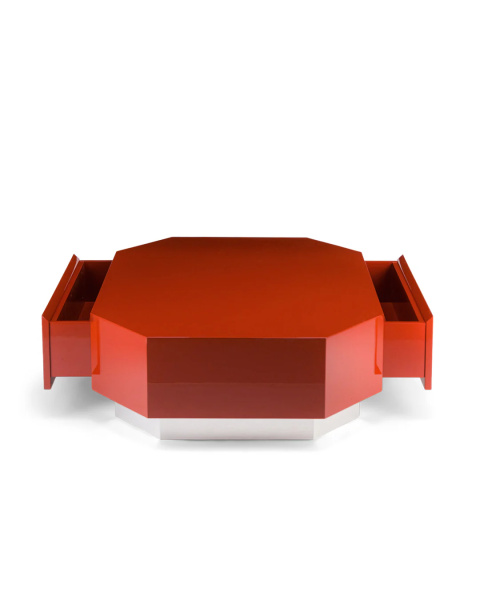 Lacquered wood brick coffee table Lacquered wood brick coffee table