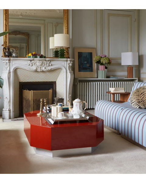 Lacquered wood brick coffee table Lacquered wood brick coffee table
