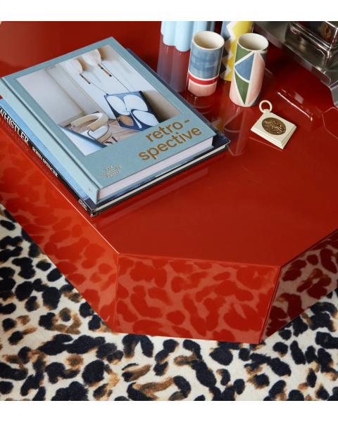 Table basse brique bois laqué