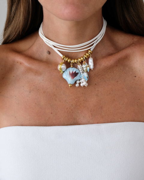 Mermaid ivory charm necklace Mermaid ivory charm necklace