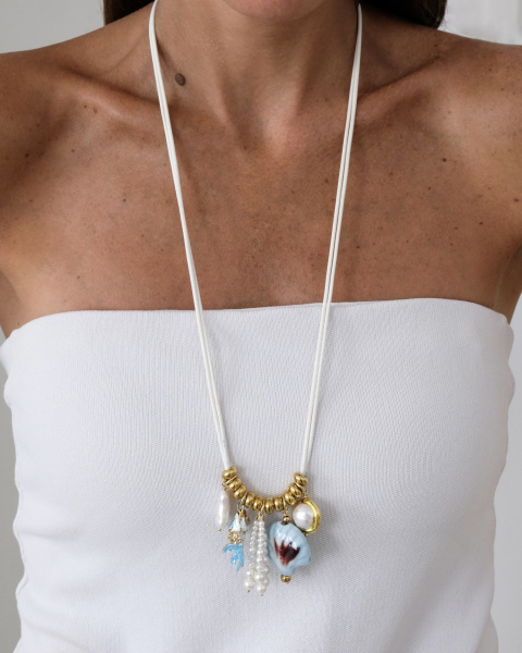 Mermaid ivory charm necklace Mermaid ivory charm necklace