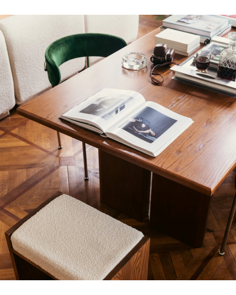 Ash dining table cherry finish 6 seats