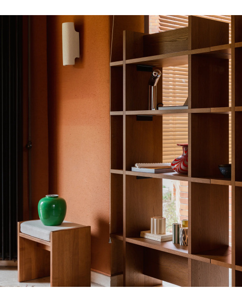 Ash library with iroko finish