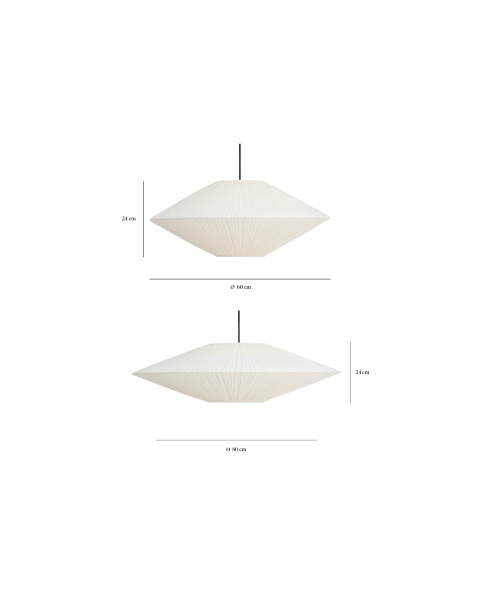Suspension blanche coton plissé