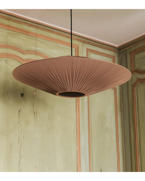 Grande suspension sable coton plissé