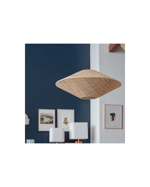 Woven rattan pendant light