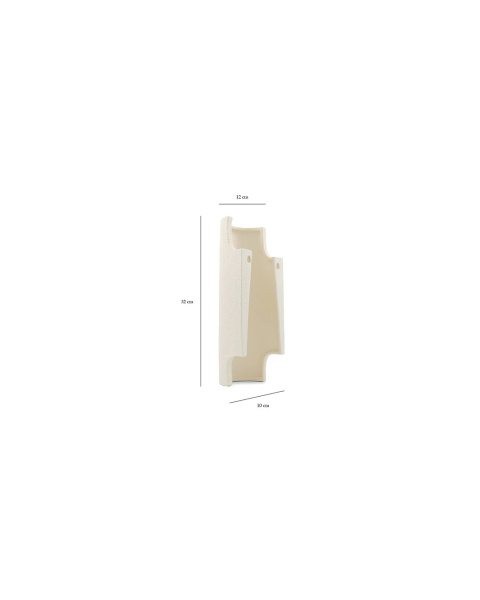 Applique terre cuite blanche