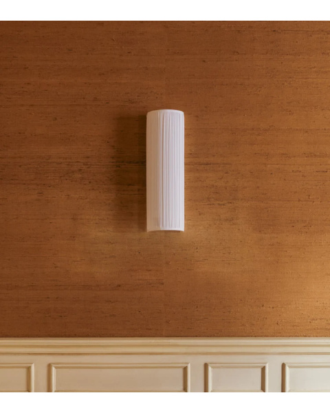 Applique blanche coton plissé demi cercle
