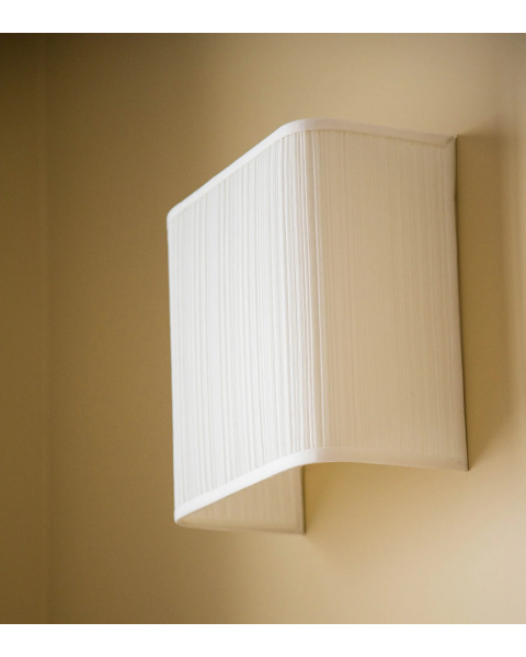 Applique blanche coton plissé carrée