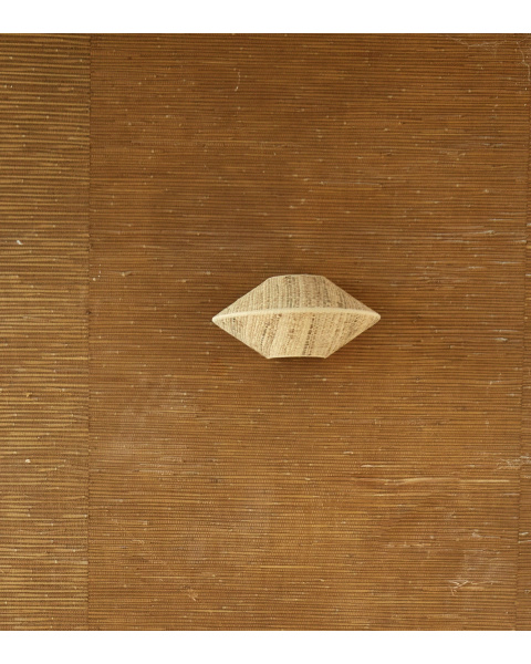 Woven rattan wall lamp half saucer