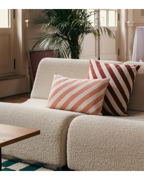 Brick striped cushion jacquard fabric - square Brick striped cushion jacquard fabric - square