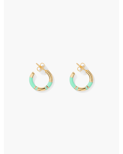Mini Positano Turquoise Hoop Earrings