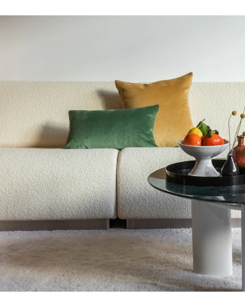 Almond green corduroy cushion - rectangle