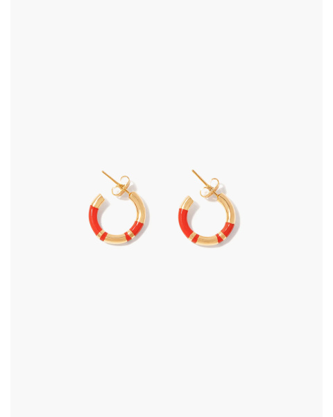 Mini Positano Coral Hoops