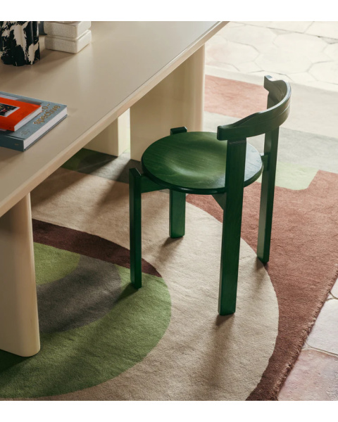 Chocolate and green rug - 150x200cm