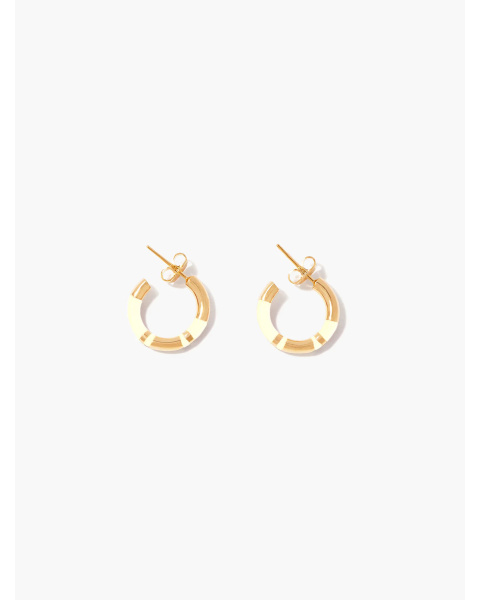 Mini Positano Ivory Hoop Earrings