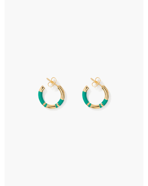 Emerald Green Mini Creoles Positano