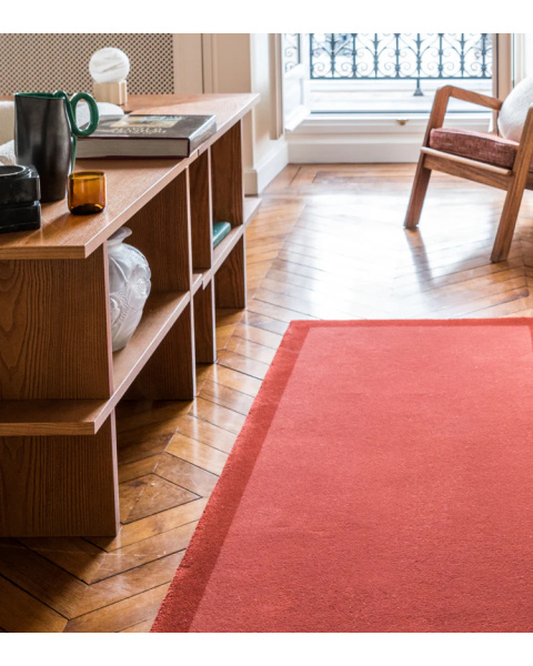 Red earth wool rug - 150x200cm