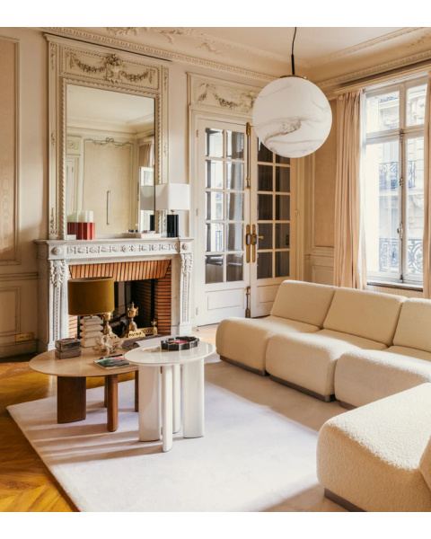 Tapis blanc crème laine - 150x200cm