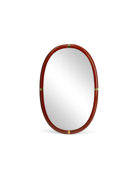 Petit miroir Marcello laqué rouge