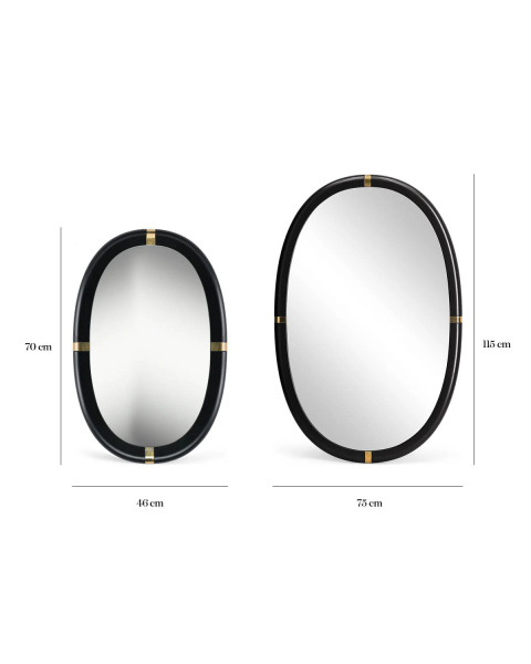 Petit miroir blanc crème bois laqué