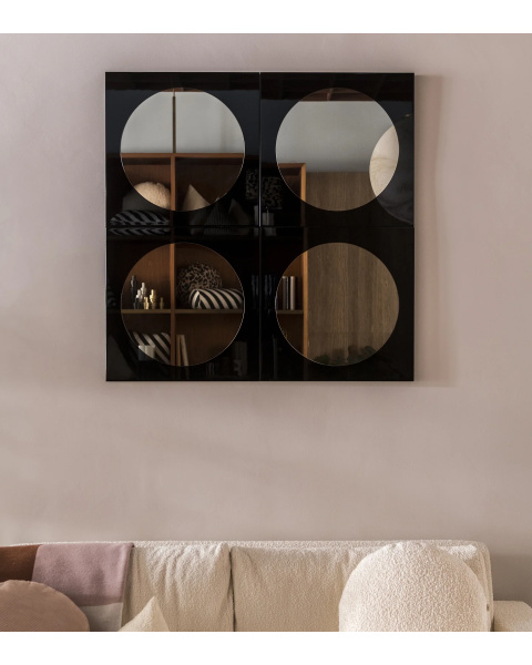 Miroir teinté bronze laqué noir