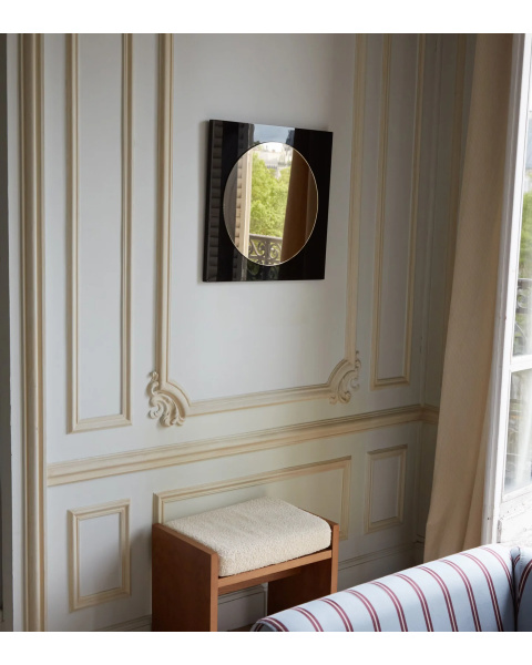 Miroir teinté bronze laqué noir