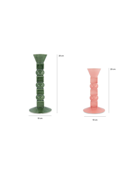 Bougeoir Anna rose petit format