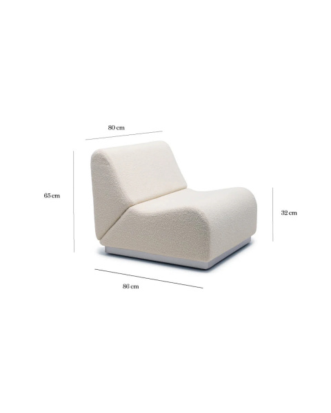 Chauffeuse modulable Rotondo tissu tramé crème