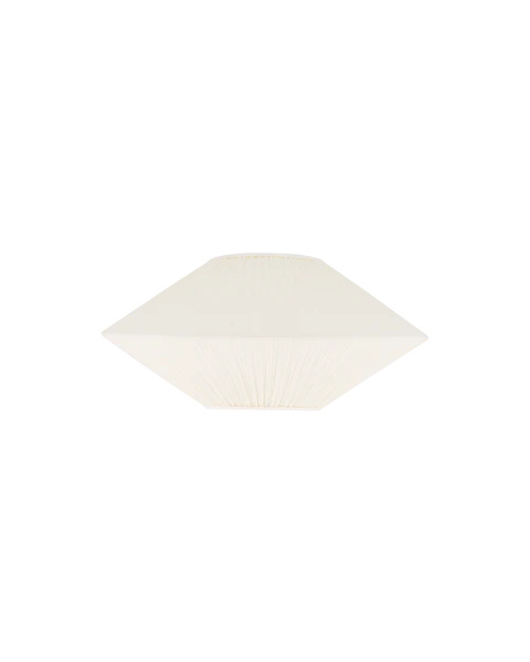 White pleated cotton wall lamp half saucer