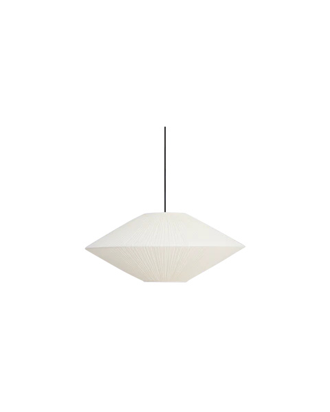 Suspension blanche coton plissé