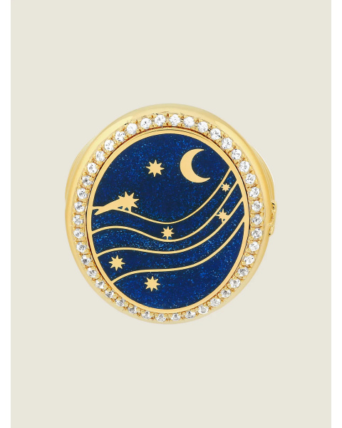 copy of Bague Cosmic Blue Forever - Or 18 carats, émail bleu et diamants