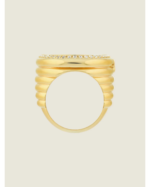Bague Cosmic Green Indomptable - Or 18 carats, émail vert et diamants