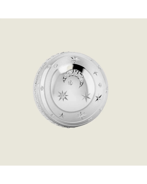 Bague Bubble Cercle I - Argent sterling et Saphirs blancs
