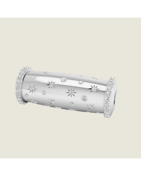 Collier Tourbillon III - Argent sterling et Saphirs Blancs