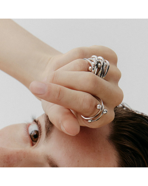 Bague Yugi 7 Rangs - Rhodier