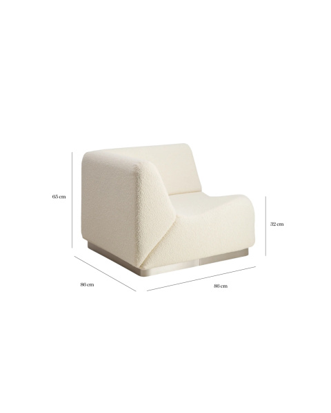 Tiger velvet corner module wood base