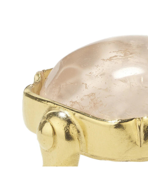 Bague Carrée Cabochon Rose Bague Carrée Cabochon Rose
