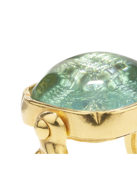 Bague Carrée Cabochon Menthe