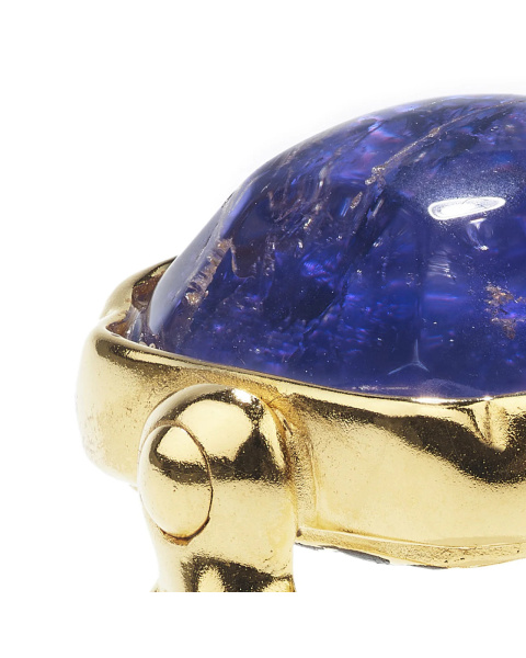 Bague Carrée Cabochon Bleu
