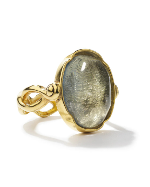 Bague Ovale Cabochon Denim