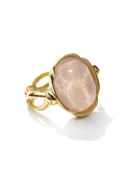 Bague Ovale Cabochon Rose Bague Ovale Cabochon Rose