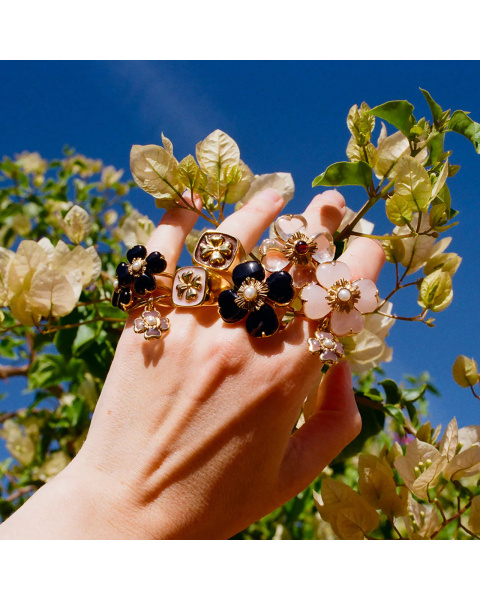 Bague Trèfle Noir Bague Trèfle Noir
