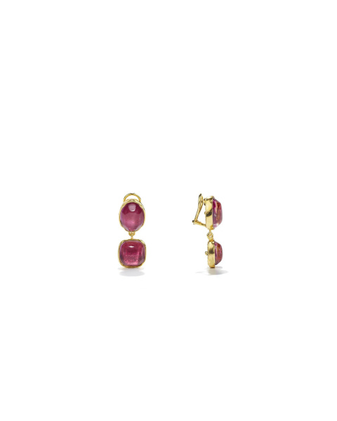 Clip Earrings Cabochon Grape Clip Earrings Cabochon Grape